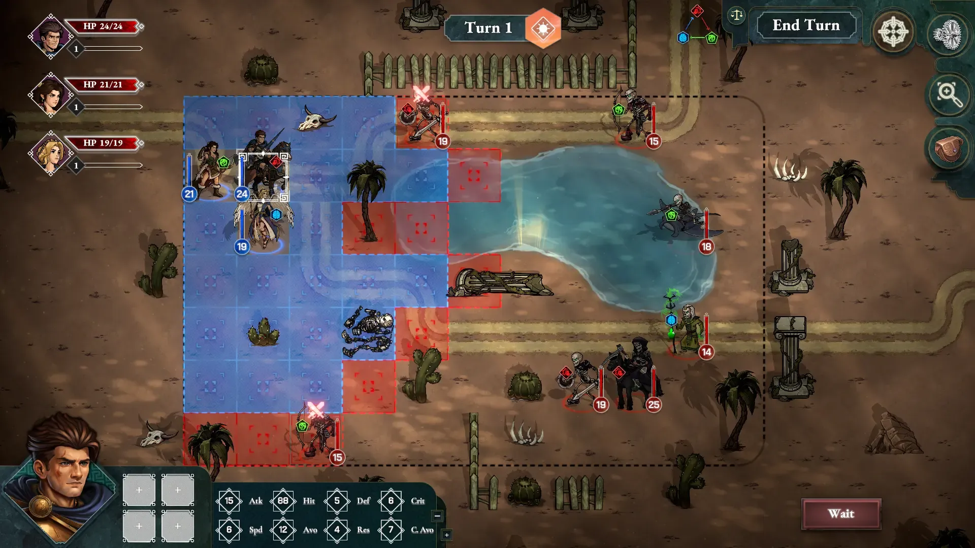 Grid-based strategy battle