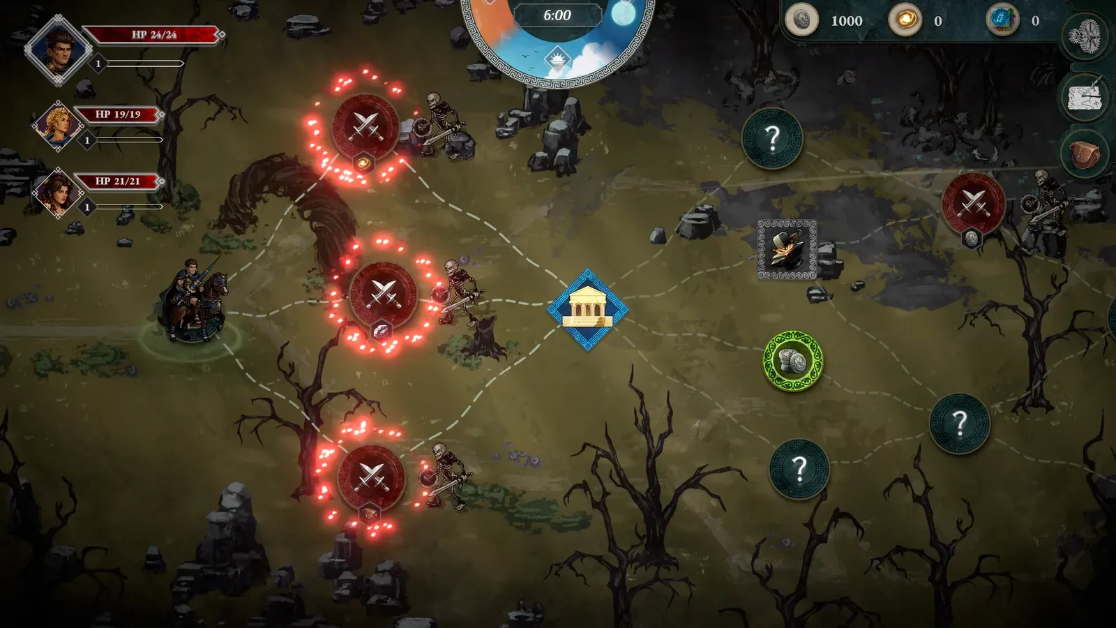 Roguelite campaign map
